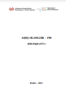 Aşıq Ələsgər – 190: biblioqrafiya